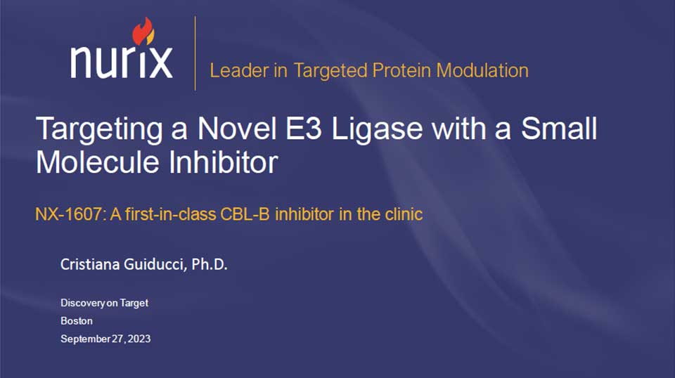 Targeting a Novel E3 Ligase with a Small Molecule Inhibitor thumb